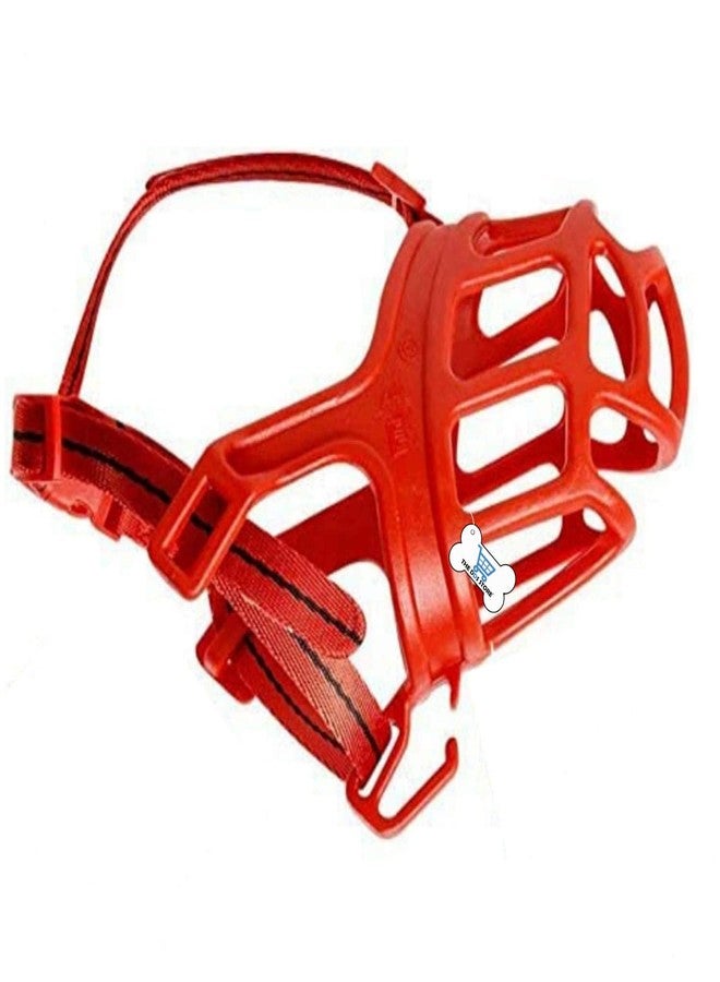 The DDS Store® Adjustable Anti-Biting Dog Soft Silica Gel Muzzle, Breathable Safety Pet Puppy Muzzles Mask for Biting,Barking,Chewing-Large, Red - Image 5
